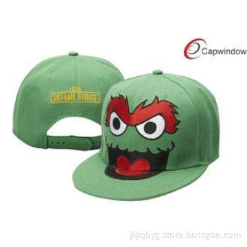 Green Sesame Street Childrens Baseball Caps Custom Embroide